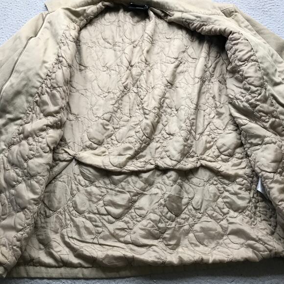 Vintage Y2K Hurley Lined Harrington Heavy Twill Work Jacket Mens XL Zip Khaki - Picture 12 of 12